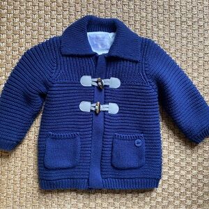 Mayoral navy sweater jacket 6-9m
